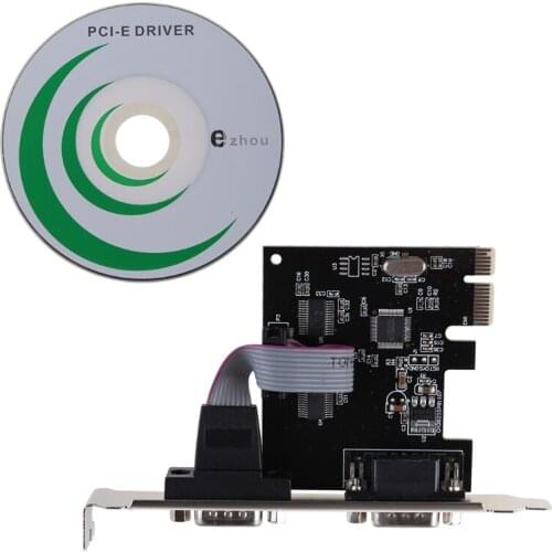 New PCI-E PCI to Dual Serial DB9 RS232 Express Serial Controller Adapter Card 2-Por hot