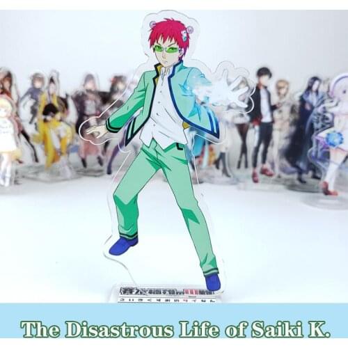 Anime The Disastrous Life of Saiki K. Saiki Kusuo Stand Figure Cosplay Model Display Acrylic Desk Decor Boy Girls Toy Xmas Gifts