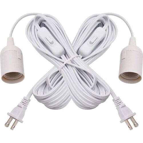 ANNXIN Switch Cable Accepts Custom Size Extension Hanging Lantern Cord Cable with E26 E27 Socket On/Off Button Pendant Lighting