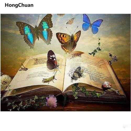 Butterfly Book 5D DIY Square/Round Diamond Painting Mosaic Diamond Embroidery Cartoon CrossStitch Needlework HomeDecoration Gift