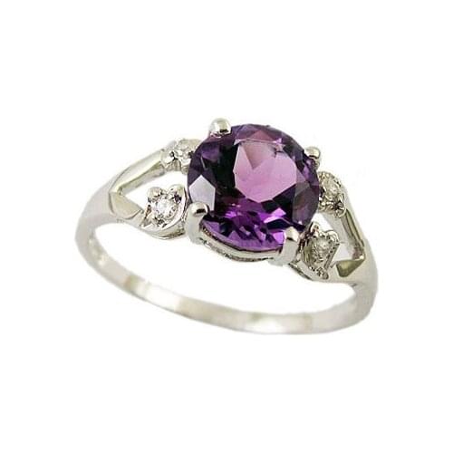 Beadsnice ID25586 AAA 1.5 Carat Natural Purple Spinel set in sterling silver set engagement ring