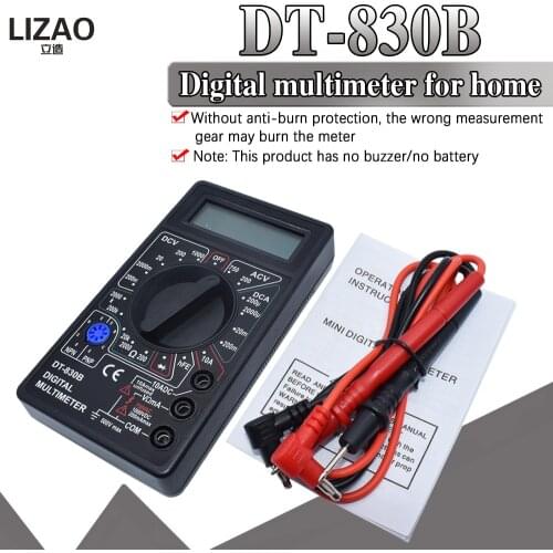 WAVGAT DT-830B Digital Voltmeter Ohmmeter Ammeter Multimeter Handheld Tester DT830B AC DC 750/1000V Amp Volt Ohm home tester
