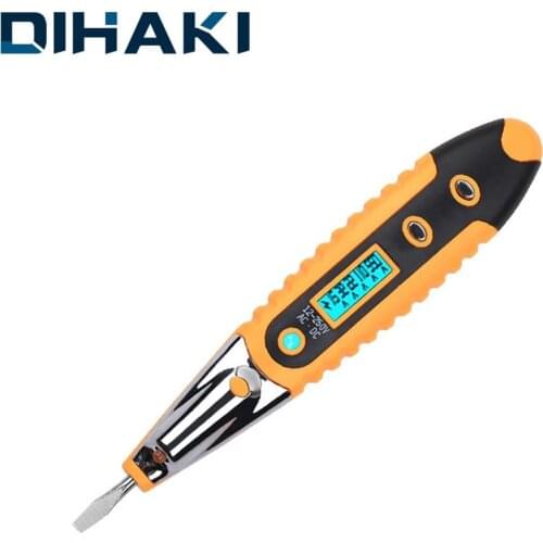 Digital Induction Voltmeter AC DC 12-250V Voltage Detector Tester Pen With LED Light Voltage Indicator