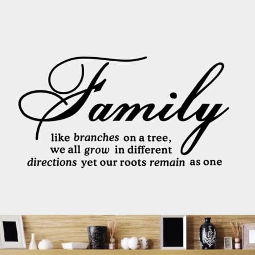 Bedroom Decor Family Tree Together Love wall Sticker Decal quote Home Room Decor Art Sticker