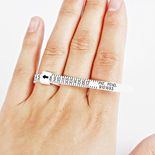 New 1 PCS Ring Sizer UK/US Official Finger Measure Gauge Men and Womens Sizes A-Z 1-17 Jewelry Accessory Measurer