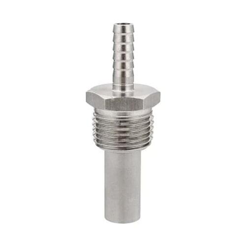 Homebrew 316 Stainless Steel 0.5 Micron/2 Micron Diffusion Stone - 1/2" MPT Oxygen Stone , Kegging Homebrew, 1/4"Barb