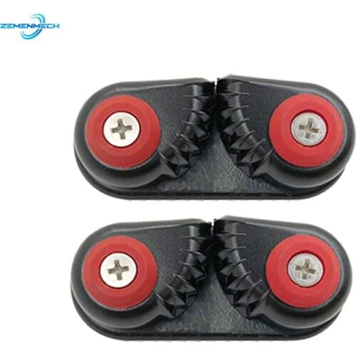 2PCS Black Anodized Aluminum Cam cleat Boat Cam Cleats Matic Fairlead Marine Hardware Boat Accessories Sailboat Canoe Kayak Sea