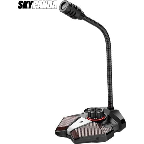 Computer USB Microphone 3.5mm AUX Output Noise Reduction Phone Call Conference HD Omnidirectional Condenser Microphone