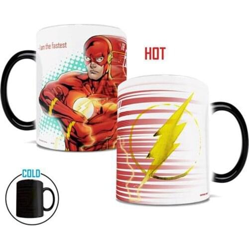 The flash mugs Barry Allen mugs heat changing color coffee mug magic mug porcelain transforming heat reveal Tea beer Cups