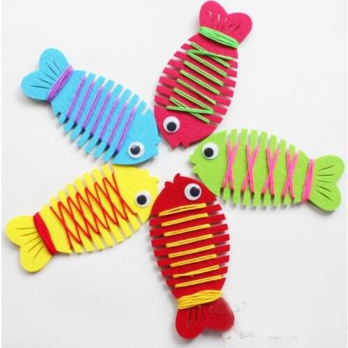 Cute Candy 8 Colors Fish Printed Felt Children handmade Nonwoven Decoration DIY Felt Fabric Gift