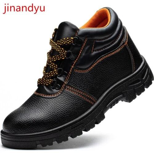 Steel Baotou Labor Insurance Shoes Mens Anti-smashing Anti Puncture Safety Shoes High Top Breathable Wear Insurance Mens Boots