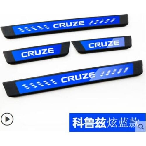 High-quality stainless steel Plate Door Sill Welcome Pedal Car Styling Accessories for Chevrolet Cruze 2015 2016 2017 2018 2019