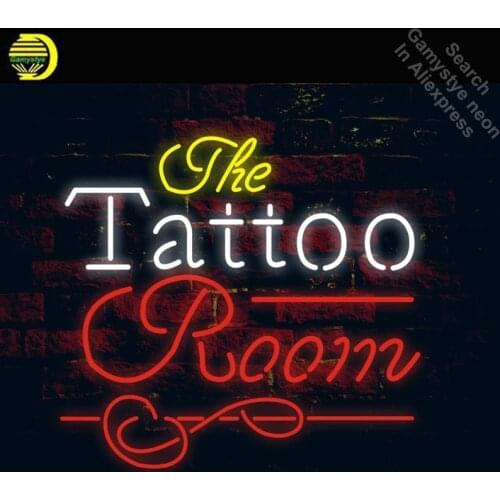 TATTOO Room Neon Signs Handcrafted Neon Bulb Beer Bar Glass Tube Iconic Sign Professional Bulb Super Decorative Characteristi