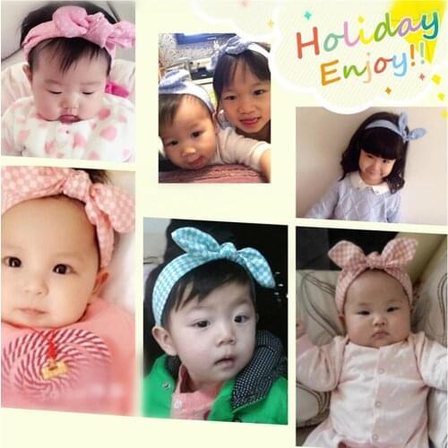 Ins Flower Baby Bows Turban Headband Cute Rabbit Ear Baby Headband For Girls Hair Accessories Newborn Infant Girl Headband