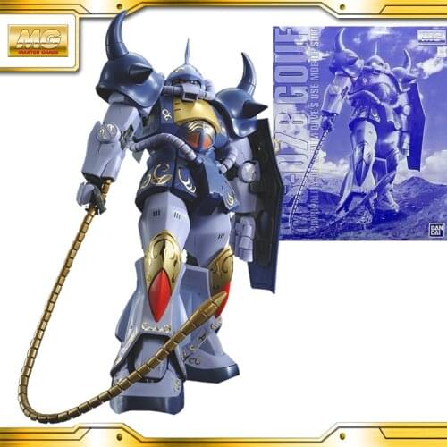 BANDAI GUNDAM MG 1/100 MQUVE MS-07B GOUF Gundam model kids assembled Robot Anime action figure toys