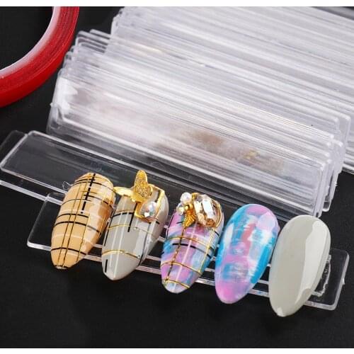 Nail Art Display Stand Holder Color Tips Card Board Nail Adhesive Double Sided Tape Sticky Glue False Nails Practice NTDP150-153