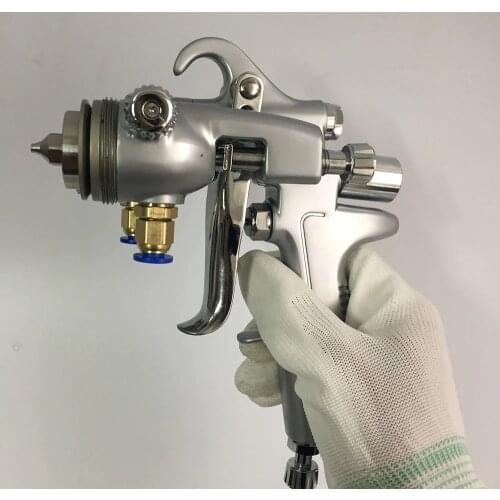 SAT1189 Pressure Feeding Airbrush Pneumatic Spray Gun 1.3mm Sprayer Atomizer Car Painting Gun Pneumatic Double Nozzle Spray Gun