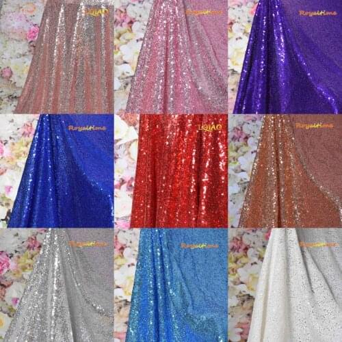 Royaltime Shimmer Silver Sequin Fabric By The 0.5 Yard Two Way Stretch Embroidered Mesh African Lace Fabric for Dress Sewing