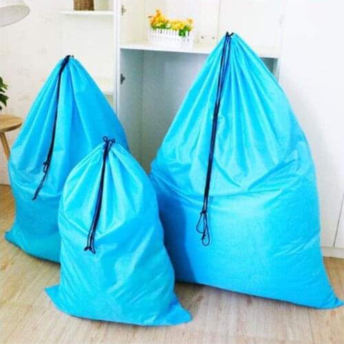 S/M/L Extra Large Folding Plaid Oxford Waterproof Bidirectional Drawstring Pocket Bag Toy Storage Quilt Large Furniture Dust Bag