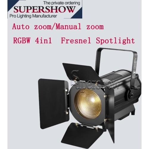 Stage Lighting Euqipment 350W RGBW 4in1 led fresnel spotlight with zoom studio theater Studio Concert TV Show Light