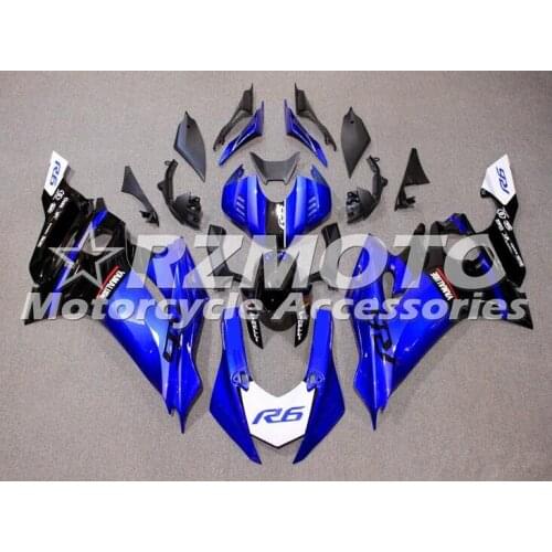 Style New ABS whole Fairings kit Fit for YAMAHA YZF-R6 2017 2018 2019 R6 17 18 19 Bodywork set Custom Free Cool black blue