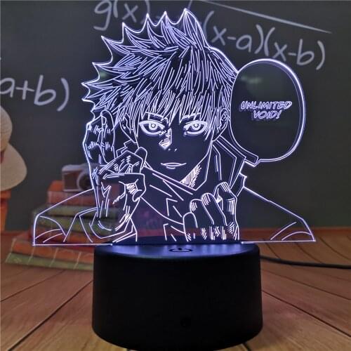 Jujutsu Kaisen Lamp Satoru Gojo Jujutsu Kaisen Led Night Light Yuji Itadori for Room Deco Birthday Gift Yuji Itadori Anime Lamp