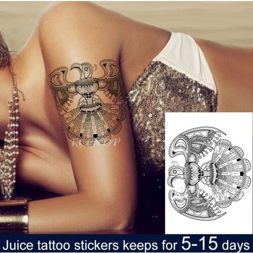 Waterproof Temporary Juice Tattoo Sticker Bird Totem Feather Wings Flash Tatoo Fake Tatto Arm Body Art for Men Women