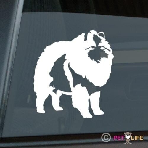 Keeshond Sticker Die Cut Vinyl - v2 kees computer decal