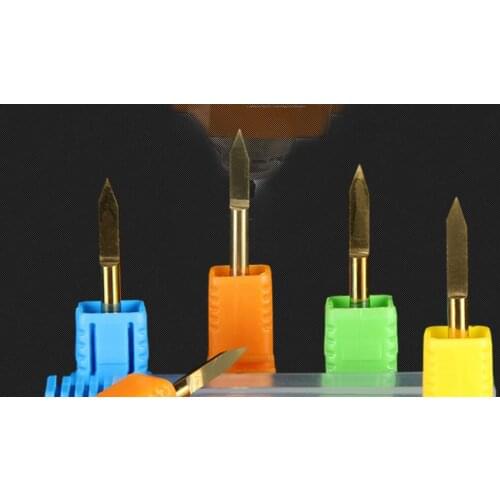 10pieces 3.175*20degree*0.2mm coating v type flat bottom carving tools cnc router bits