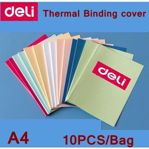 10PCS/LOT SC-10-C# 10mm(71-85pages) A4 colored thermal binding cover Glue binding cover thermal book covers hot punch cover