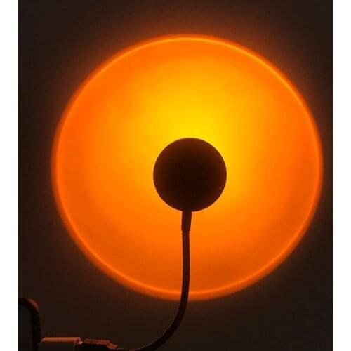 2021 arc-en-ciel Coucher de Soleil Projecteur Ambiance Bouton Fond Décoration Murale Projetée Lampe Maison Café Lumière Colorée