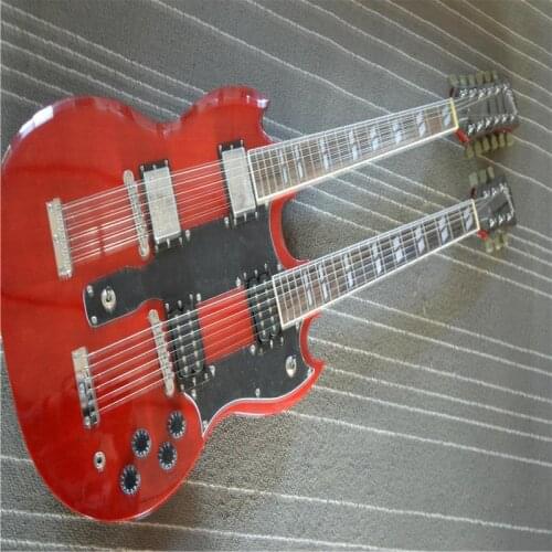 2021!Free transportation, factory customized high-quality 12-string +6-string double-ended electric guitar