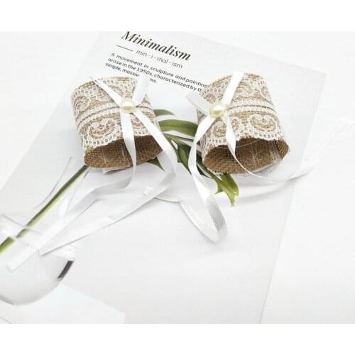 4/6pcs Lace Napkin Ring Buckle Wedding Table Burlap Napkin Ring Party Decoration