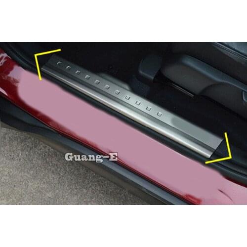 For Honda HRV HR-V Vezel 2019 2020 Car Stainless Steel pedal door sill scuff plate inside cover external inside threshold 4pcs