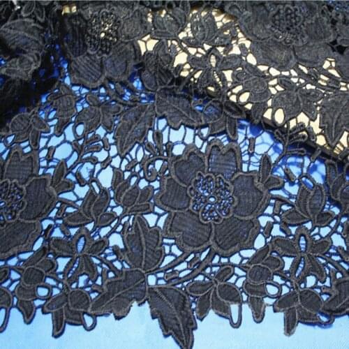 5Yards High Quality African Guipure Cord Lace Fabric, French Water Soluble Chemical Lace Fabric For Nigerian Wedding Dress