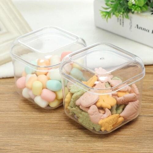 6Pcs Candy Boxes Transparent Anti-deform Plastic Mini Jewelry Display Storage Box for Home