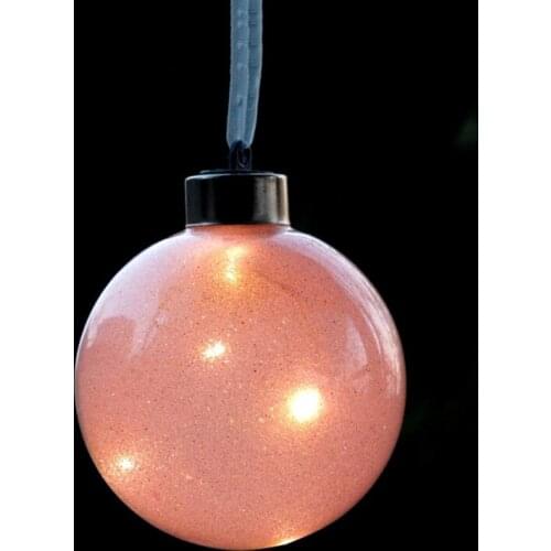 Free Shipping Different Diameter=8cm 10cm 12cm 15cm Sweet Pink Glass Ball Lighting Christmas Day Home Decoration Festival Prop