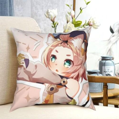Diona Genshin Impact Game Pillowcase Soft Polyester Cushion Cover Decoration Pillow Case Cover Seater Zipper 18