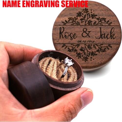 Rustic Wooden Ring Box Custom Wedding Ring Bearer Box Engraved Wedding Ring Holder,Jewerly Box Persoalized Engrvaing