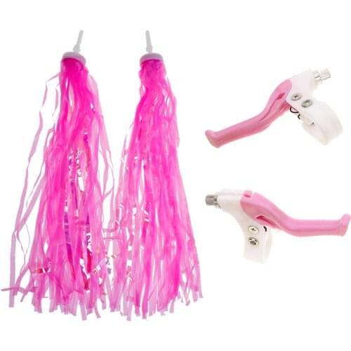 Kids Girls Boys Bicycle Bike Streamers Handlebar Grip Tassels Easy Attachment to Cycles Handlebars with Brake Levers