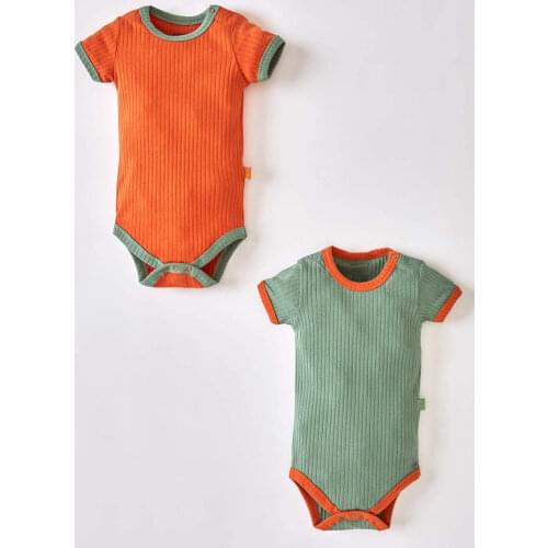 DeFacto Kız Bebek Esnek Dokulu Kısa Kollu 2li Çıtçıtlı Body-W0896A221AU