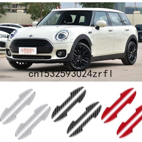 For Mini Cooper Countryman Clubman F55 F56 Car Side Door Edge Guard Bumper Trim Protector 4pcs Carbon Fiber Stickers