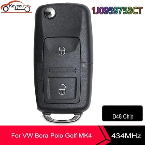 KEYECU Car Remote Key for 1J0959753CT 5FA009259-00 Bora Polo Golf MK4 Transporter for VW/VolksWagen 1999 2000 2001 2002 2003