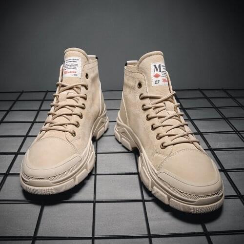 2019 spring and autumn high-top casual shoes mens sneakers shoes 2019 fashion new warm spring and winter mens hiking shoes
