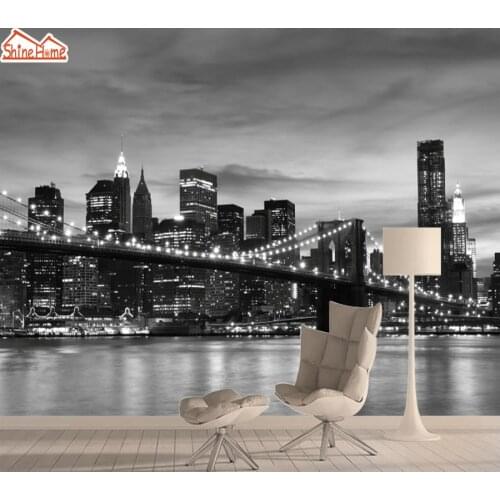 3d Photo Mural Wallpaper 3d Wall Paper Papers Home Decor Wallpapers for Walls in Rolls Living Room Black White New York City Art