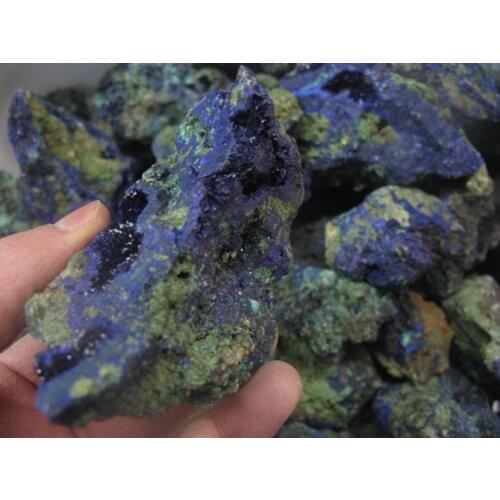 Wholesale Gem Blue azurite Crystal Cluster&Green malachite on Matrix Mineral Specimen