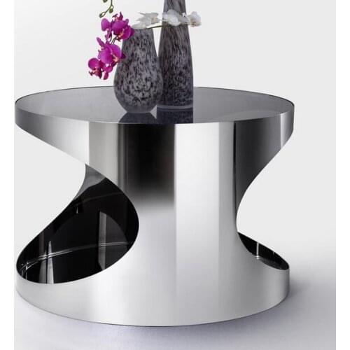 Priced stainless steel coffee table glass coffee table living room furniture corner a few phone a few Specials