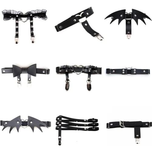 New Womens Sexy Elasticity Harness Heart Leg Chain Garter Belts Cosplay Punk High Quality Elastic Thigh Ring Garter Suspender