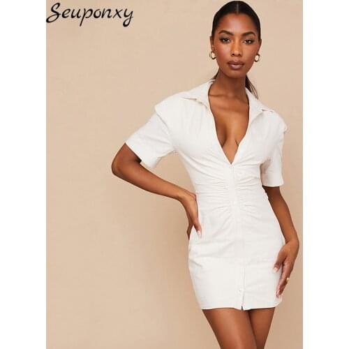 Seuponxy Fashionable Shirt Dresses