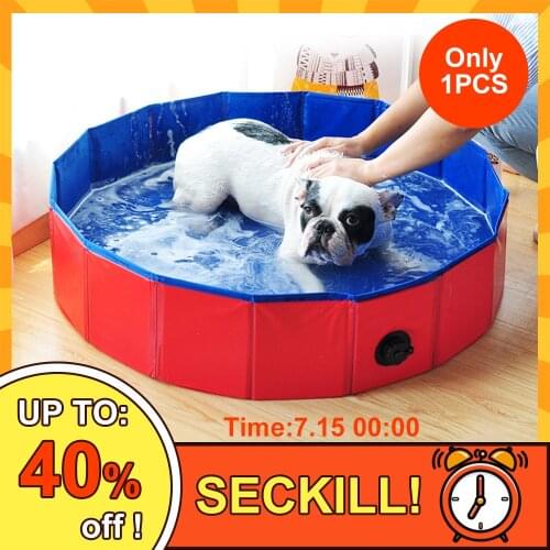 5 Sizes Foldable Dog Pool Pet Bath Swimming Tub Bathtub Collapsible Bathing Pool for Dogs Cats Kids Pet Swimming Pool Pet Pool